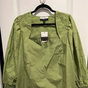 Eloquii Green long sleeve blouse